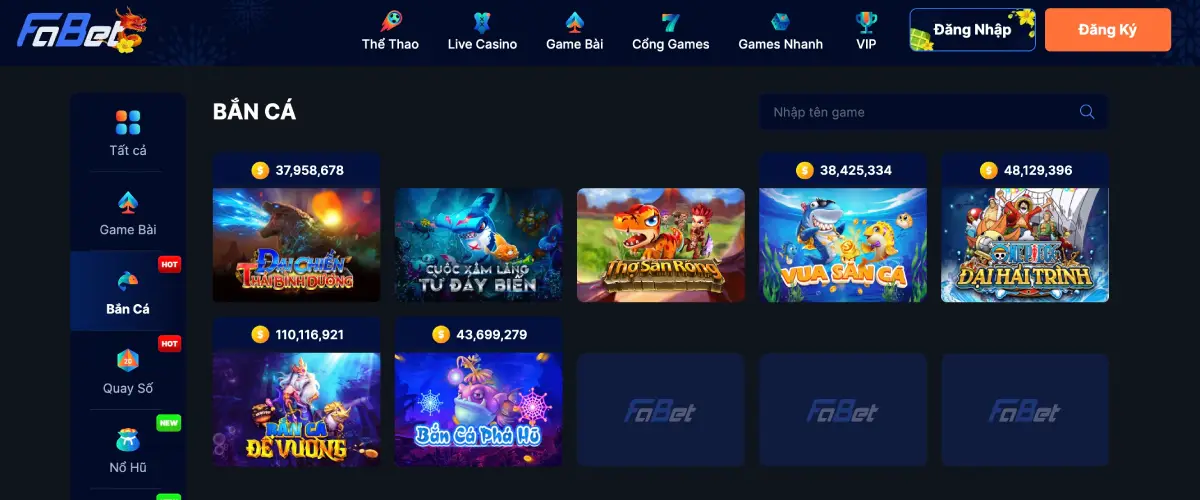 Hướng dẫn tham gia chơi bắn cá tại Fabet