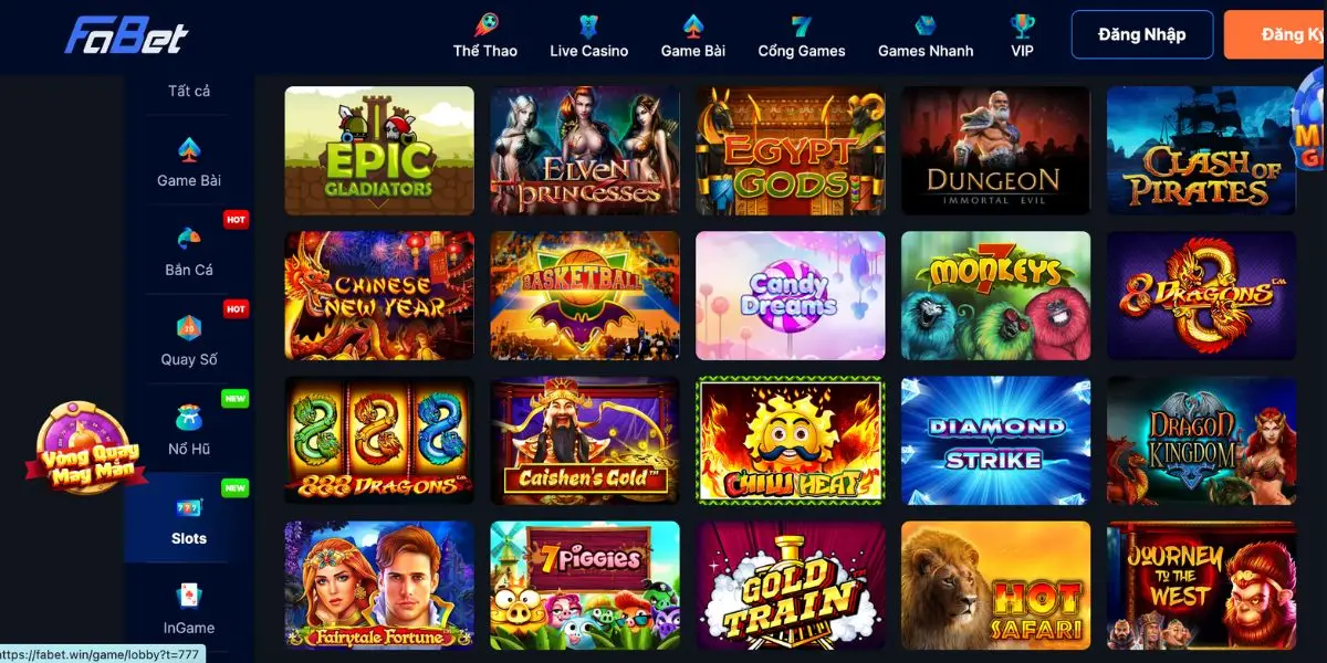 Quy tắc chơi Fabet Slot đơn giản, chi tiết